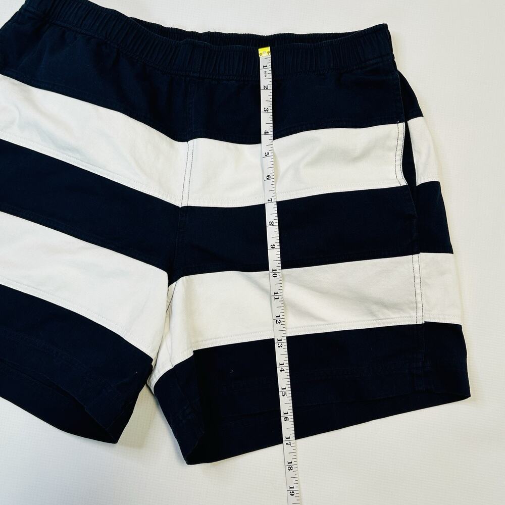AYR Mens XL Cotton Shorts Chino Pull On Drawstring Waist 5.5" Blue Rugby Stripe - Picture 9 of 12